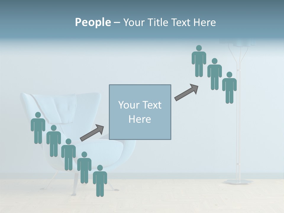 Architecture Couch Blue PowerPoint Template