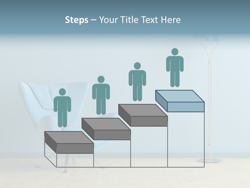 Architecture Couch Blue PowerPoint Template