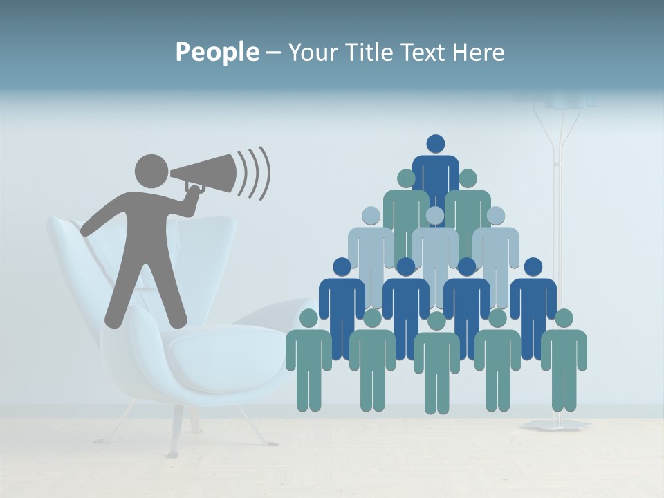 Architecture Couch Blue PowerPoint Template
