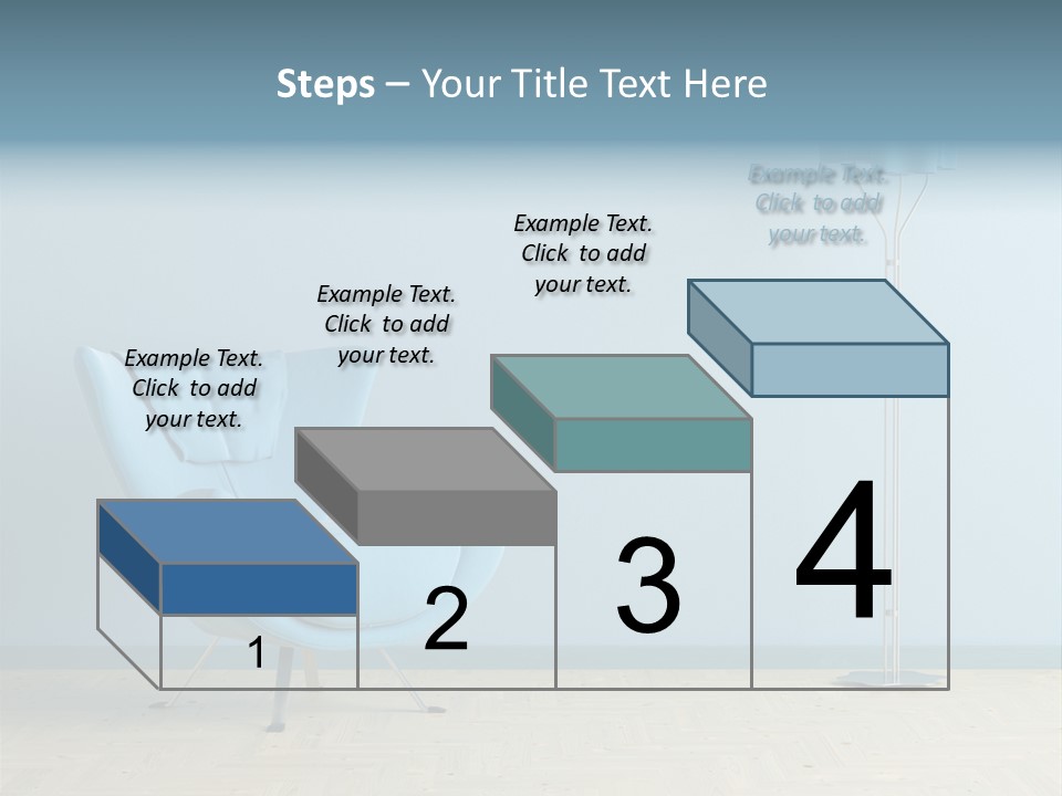 Architecture Couch Blue PowerPoint Template