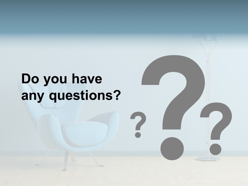 Architecture Couch Blue PowerPoint Template