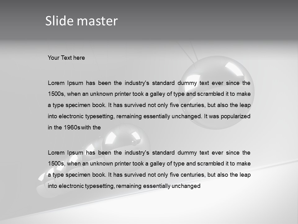 Pendulum Render Balance PowerPoint Template