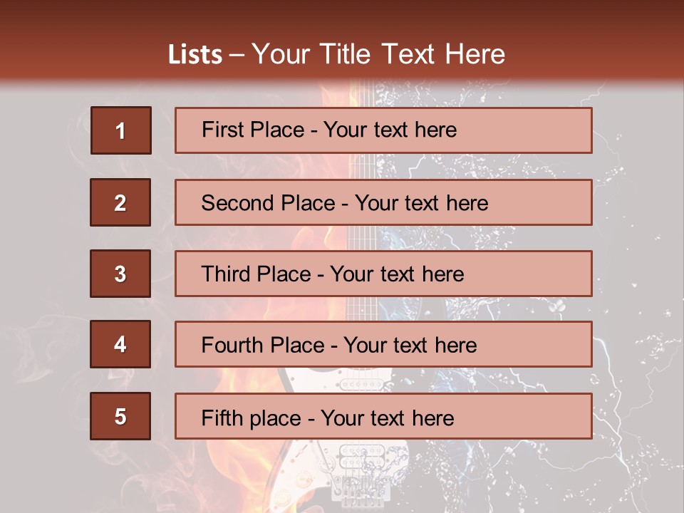 Instrument Design Back PowerPoint Template