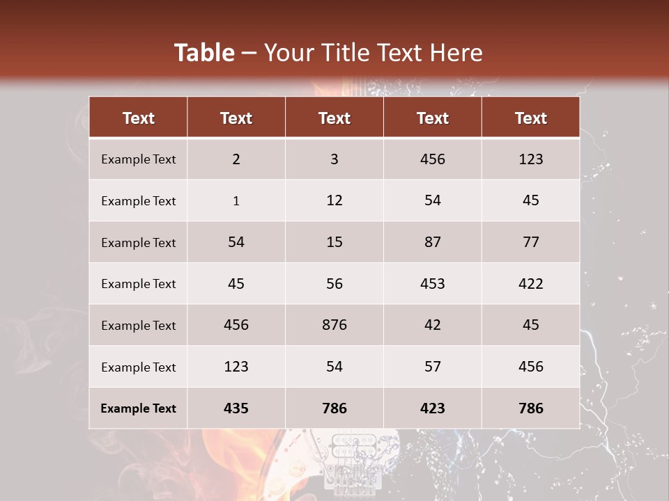 Instrument Design Back PowerPoint Template