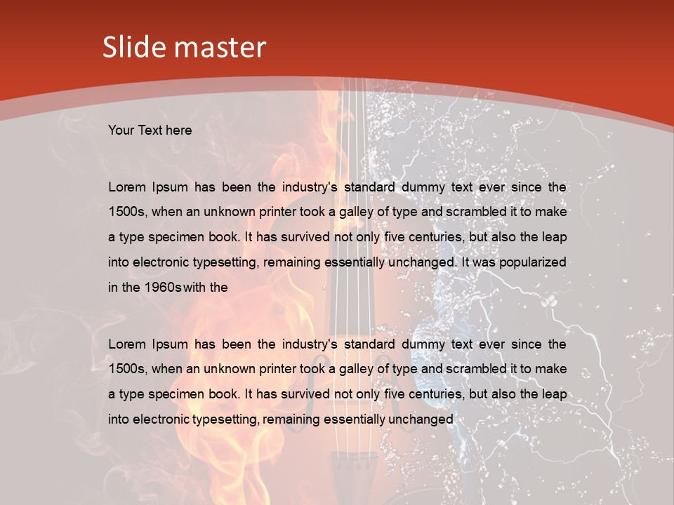 Old Fashioned Stringed Creativity PowerPoint Template