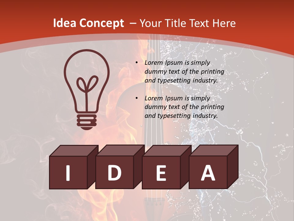Old Fashioned Stringed Creativity PowerPoint Template