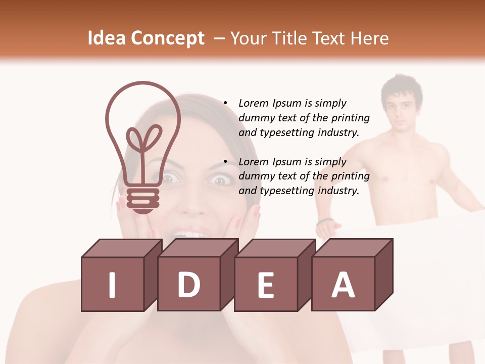 Naked Sensuality Relationship PowerPoint Template