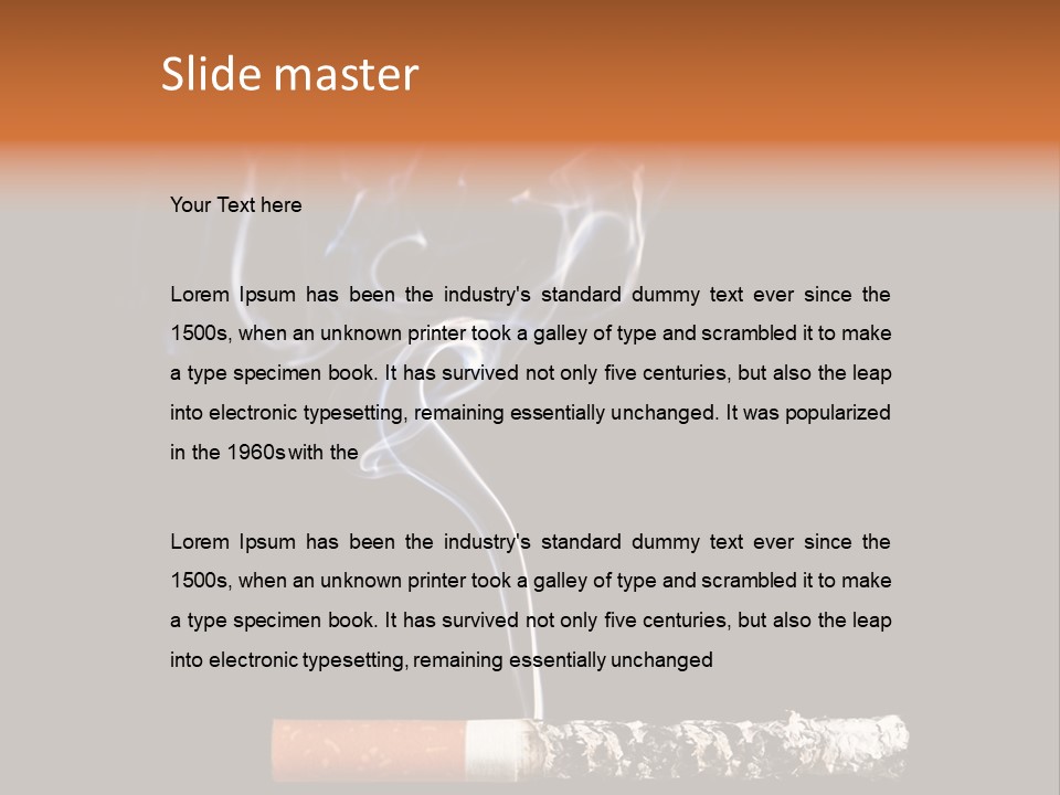 Black Isolated Addict PowerPoint Template