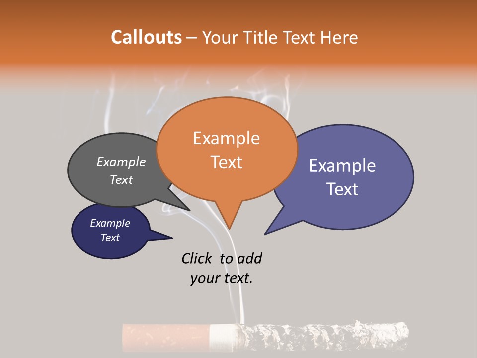 Black Isolated Addict PowerPoint Template