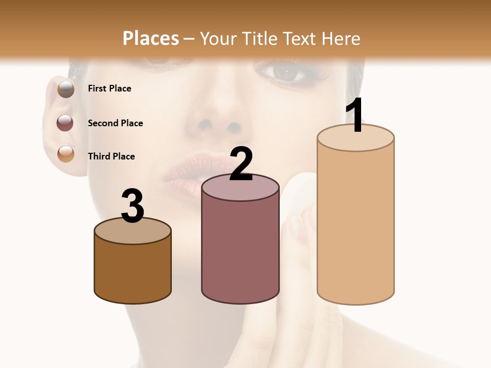 Beauty Closeup Caucasian PowerPoint Template