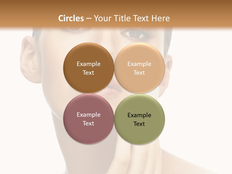 Beauty Closeup Caucasian PowerPoint Template
