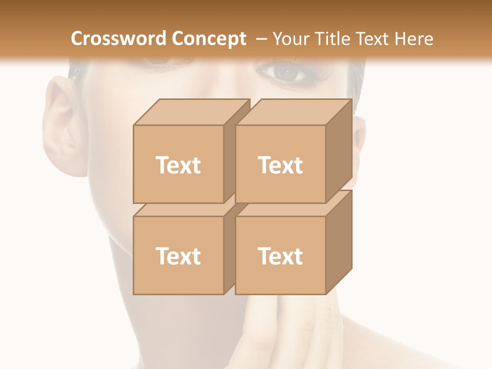 Beauty Closeup Caucasian PowerPoint Template