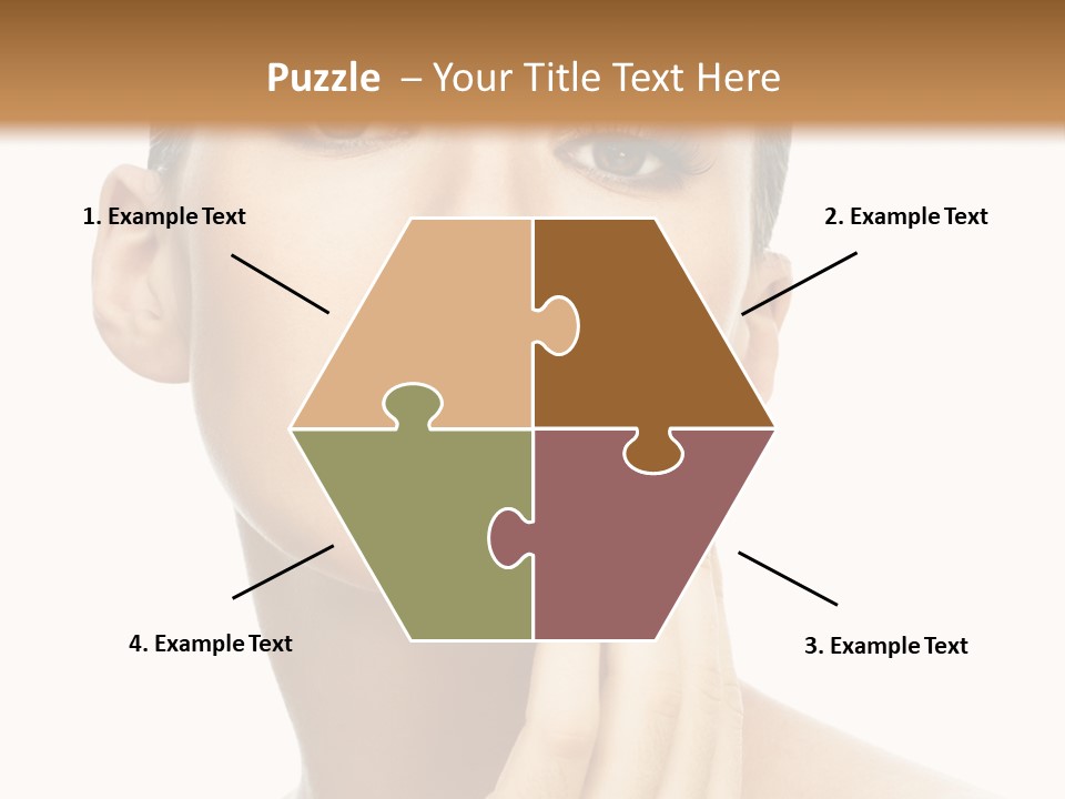 Beauty Closeup Caucasian PowerPoint Template