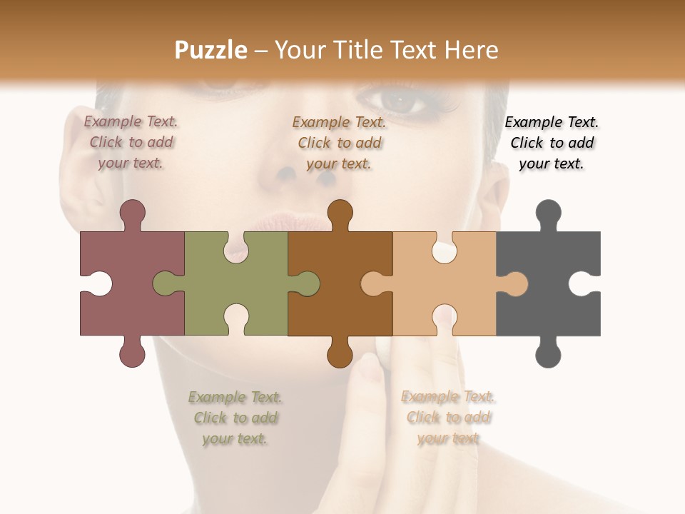 Beauty Closeup Caucasian PowerPoint Template