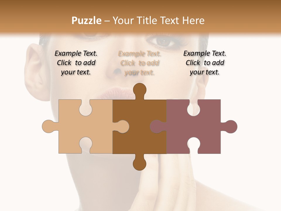 Beauty Closeup Caucasian PowerPoint Template