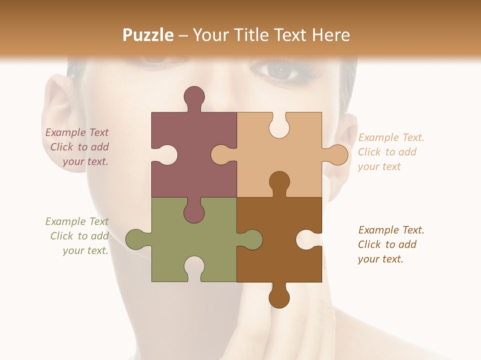 Beauty Closeup Caucasian PowerPoint Template