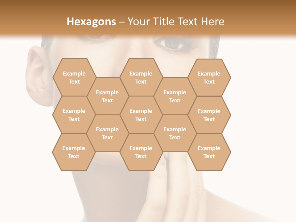 Beauty Closeup Caucasian PowerPoint Template