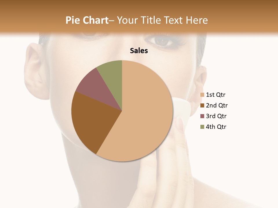 Beauty Closeup Caucasian PowerPoint Template