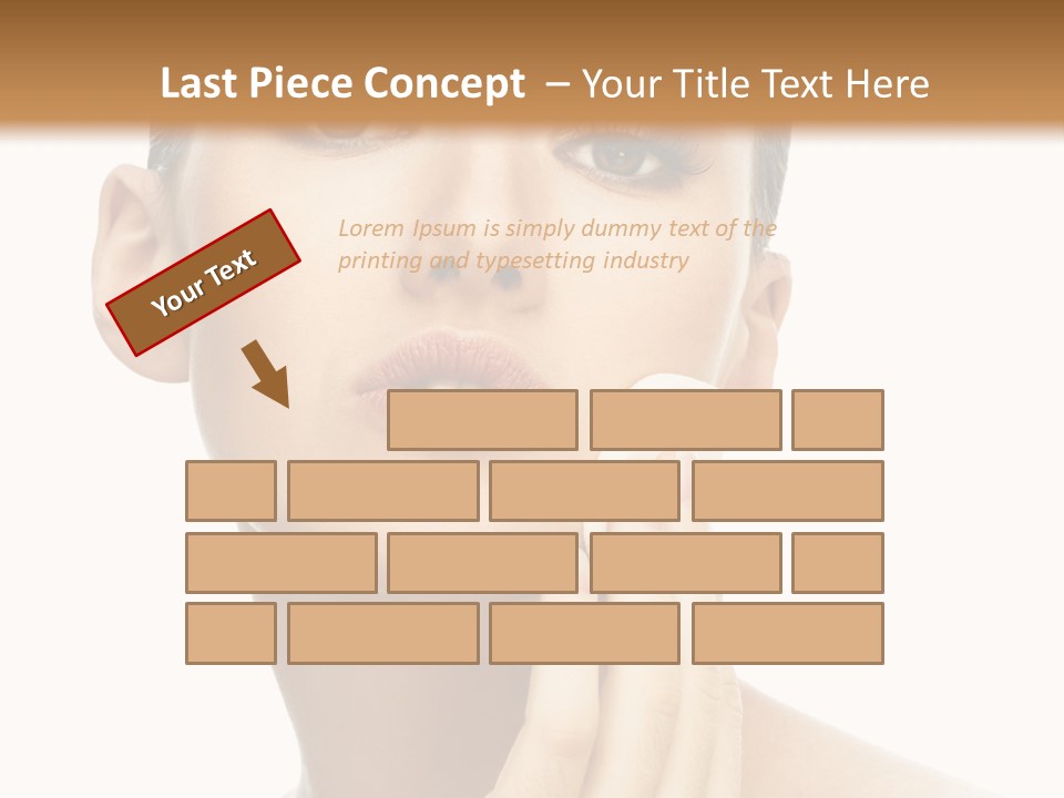 Beauty Closeup Caucasian PowerPoint Template