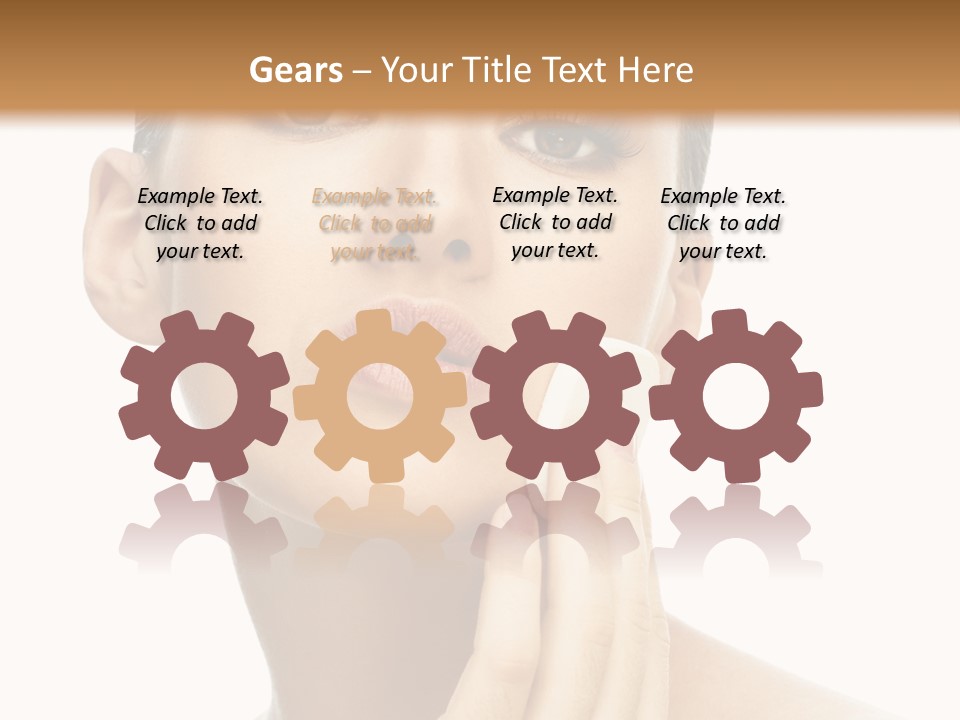Beauty Closeup Caucasian PowerPoint Template