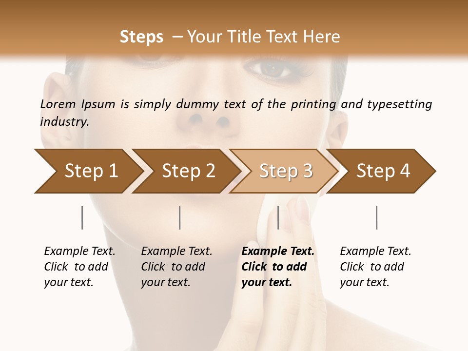 Beauty Closeup Caucasian PowerPoint Template