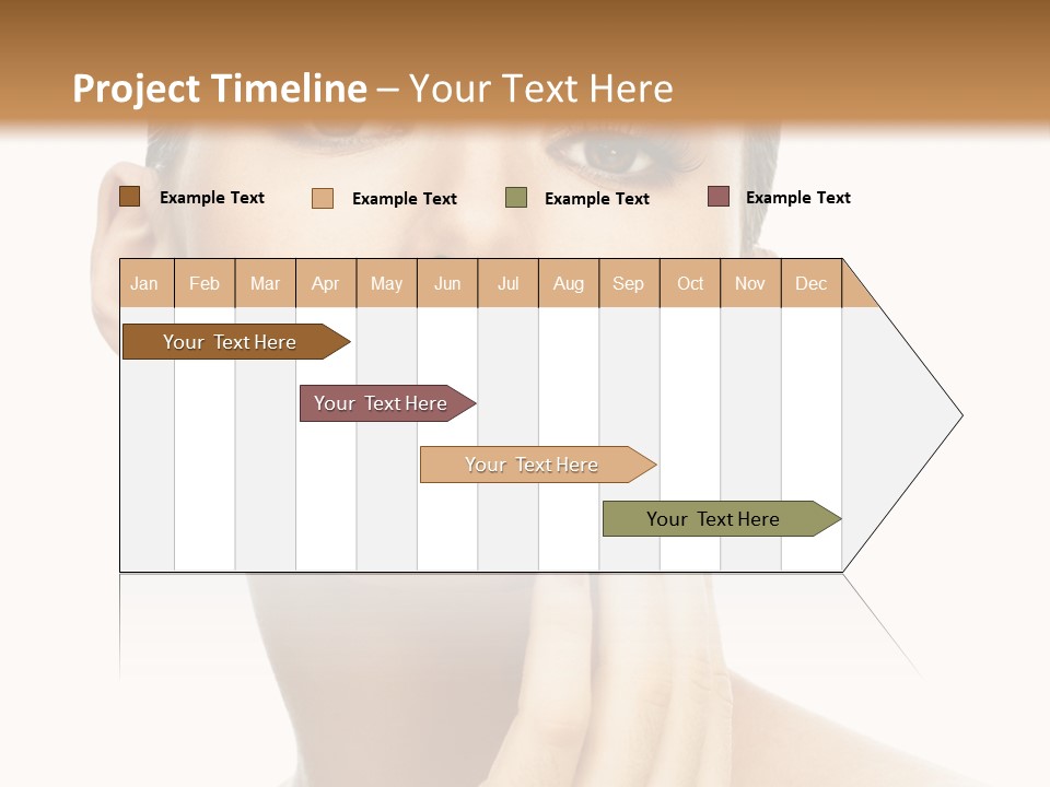 Beauty Closeup Caucasian PowerPoint Template