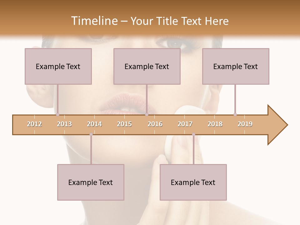 Beauty Closeup Caucasian PowerPoint Template