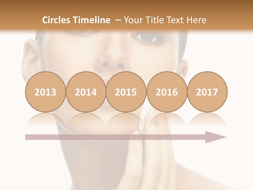 Beauty Closeup Caucasian PowerPoint Template