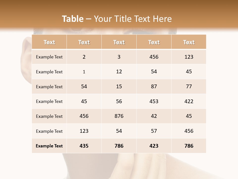 Beauty Closeup Caucasian PowerPoint Template