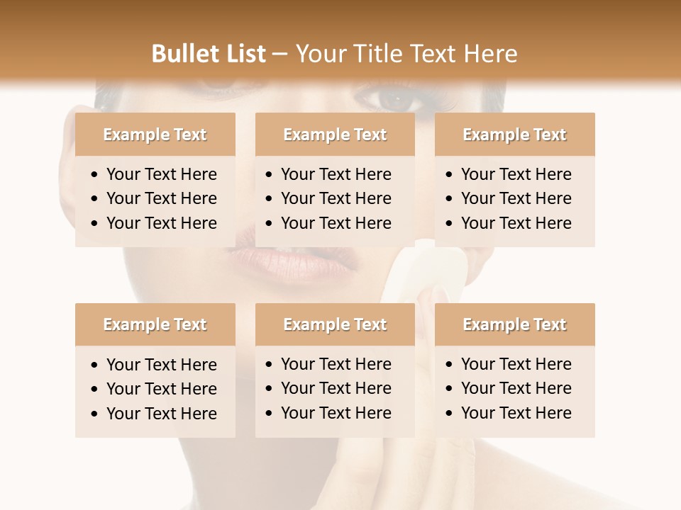 Beauty Closeup Caucasian PowerPoint Template