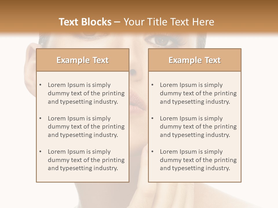 Beauty Closeup Caucasian PowerPoint Template