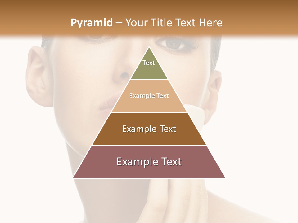 Beauty Closeup Caucasian PowerPoint Template