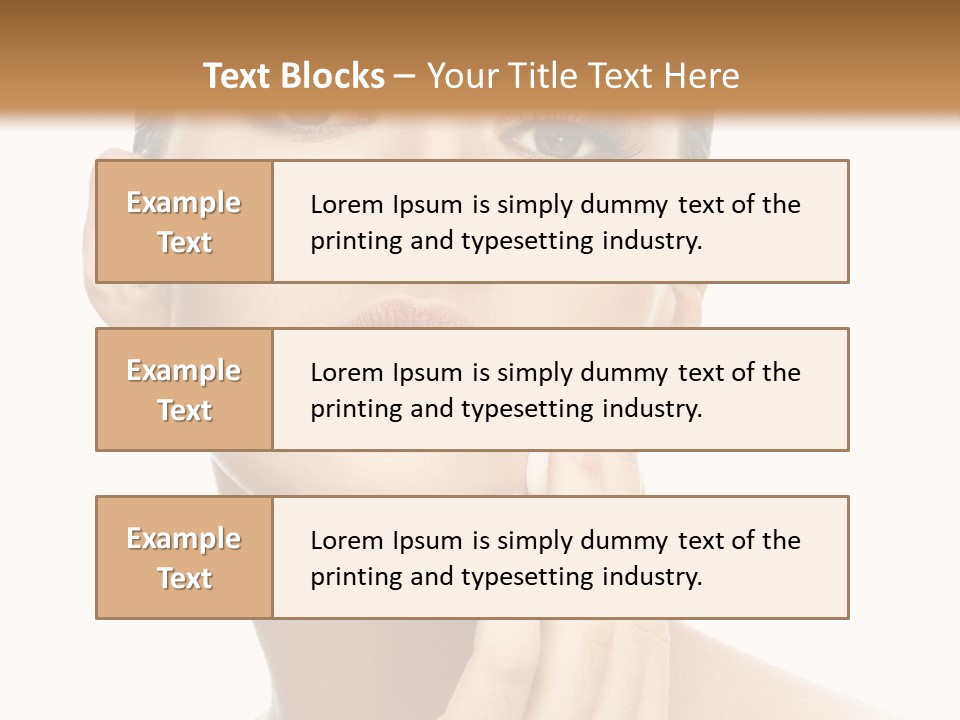 Beauty Closeup Caucasian PowerPoint Template