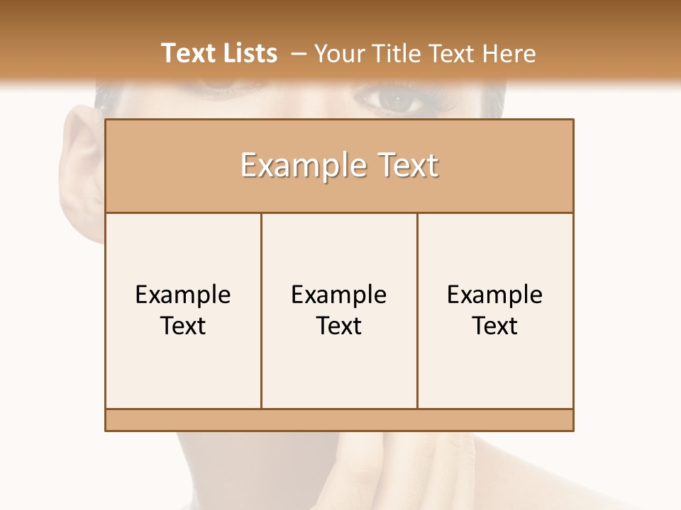 Beauty Closeup Caucasian PowerPoint Template