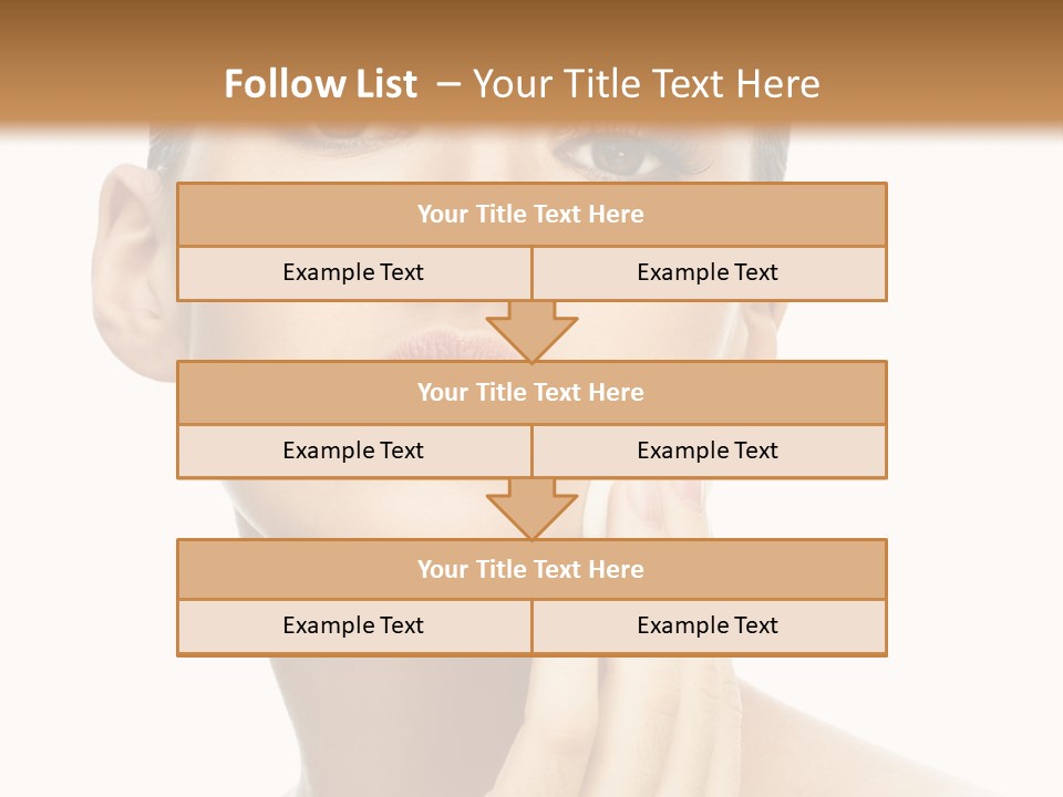 Beauty Closeup Caucasian PowerPoint Template