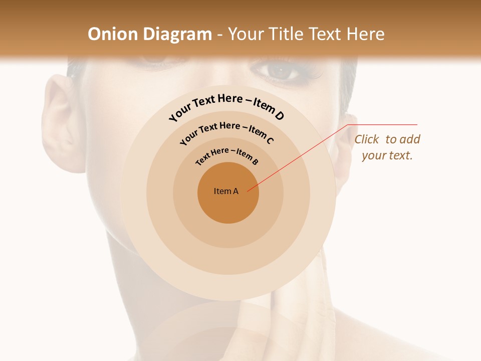 Beauty Closeup Caucasian PowerPoint Template