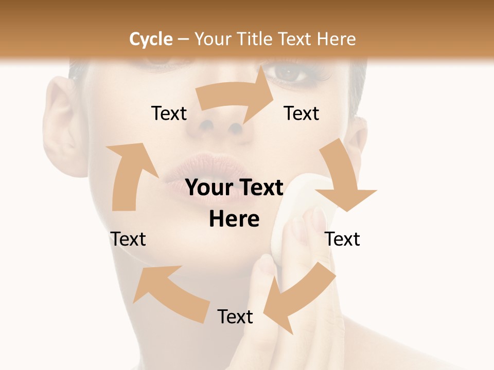 Beauty Closeup Caucasian PowerPoint Template