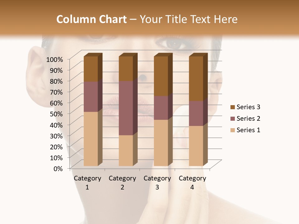Beauty Closeup Caucasian PowerPoint Template