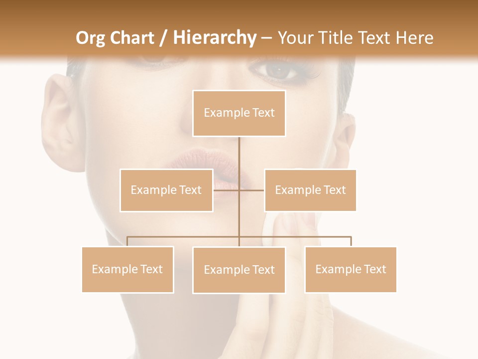 Beauty Closeup Caucasian PowerPoint Template