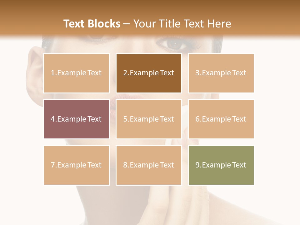 Beauty Closeup Caucasian PowerPoint Template