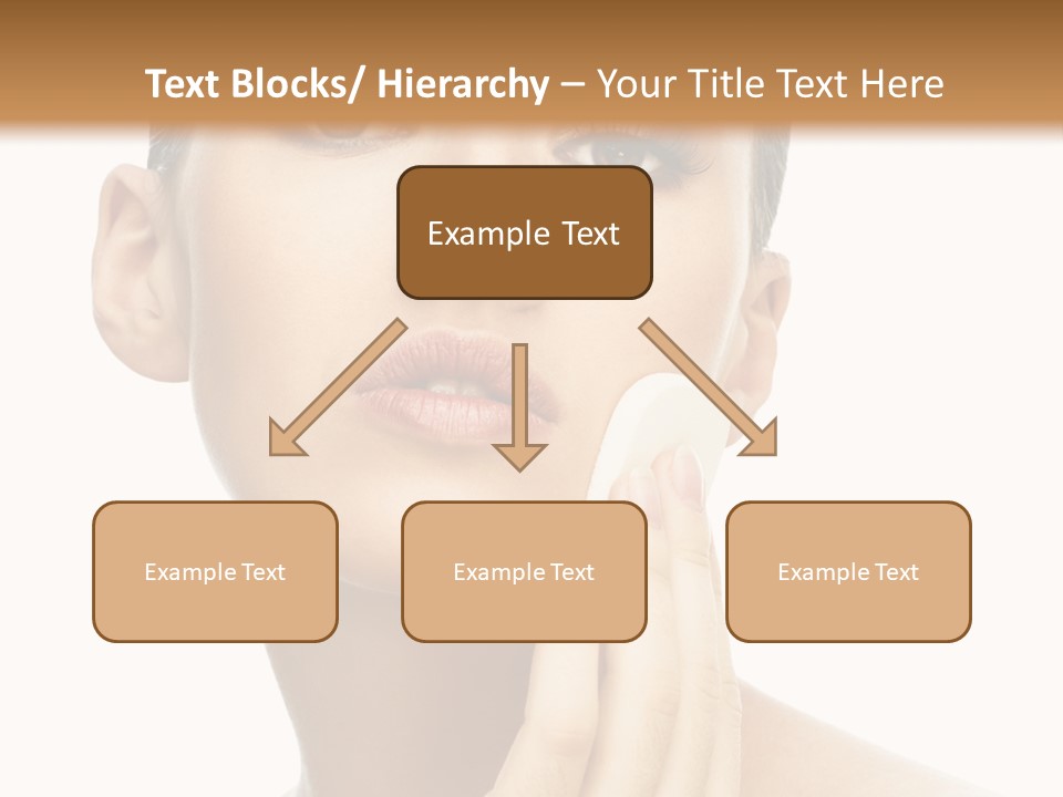 Beauty Closeup Caucasian PowerPoint Template