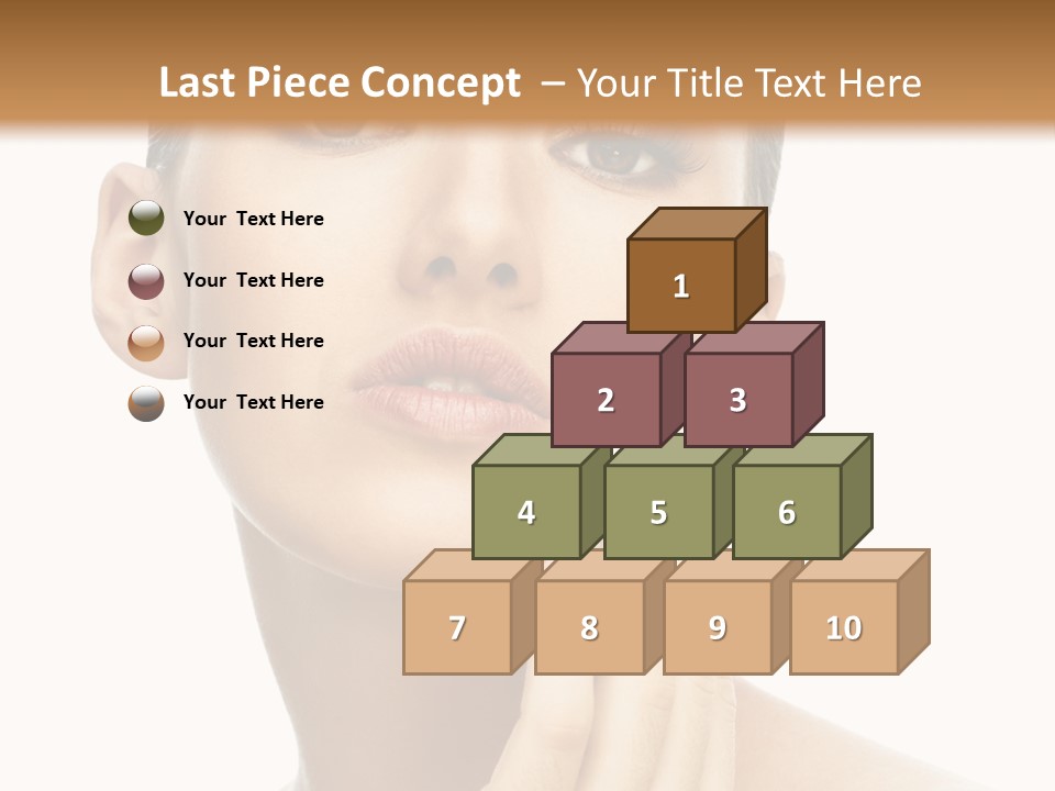 Beauty Closeup Caucasian PowerPoint Template