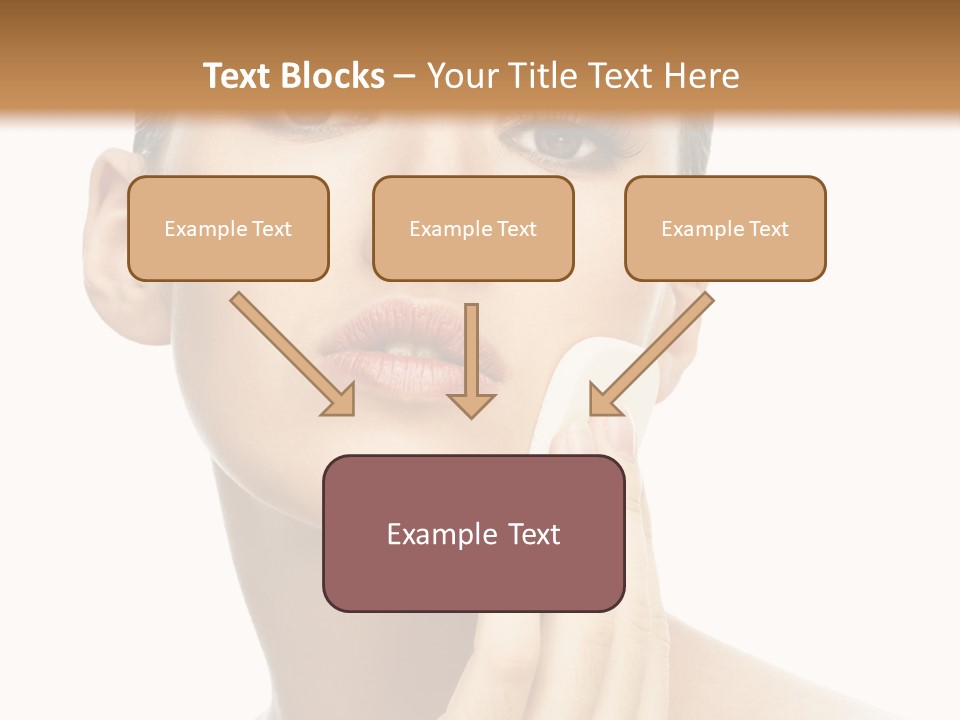 Beauty Closeup Caucasian PowerPoint Template