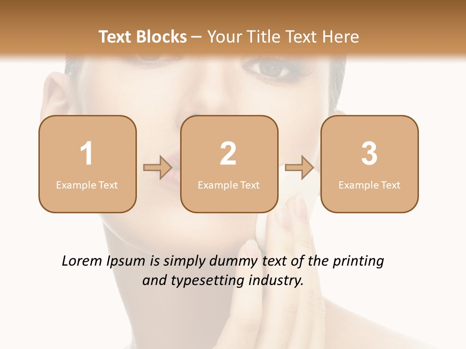 Beauty Closeup Caucasian PowerPoint Template
