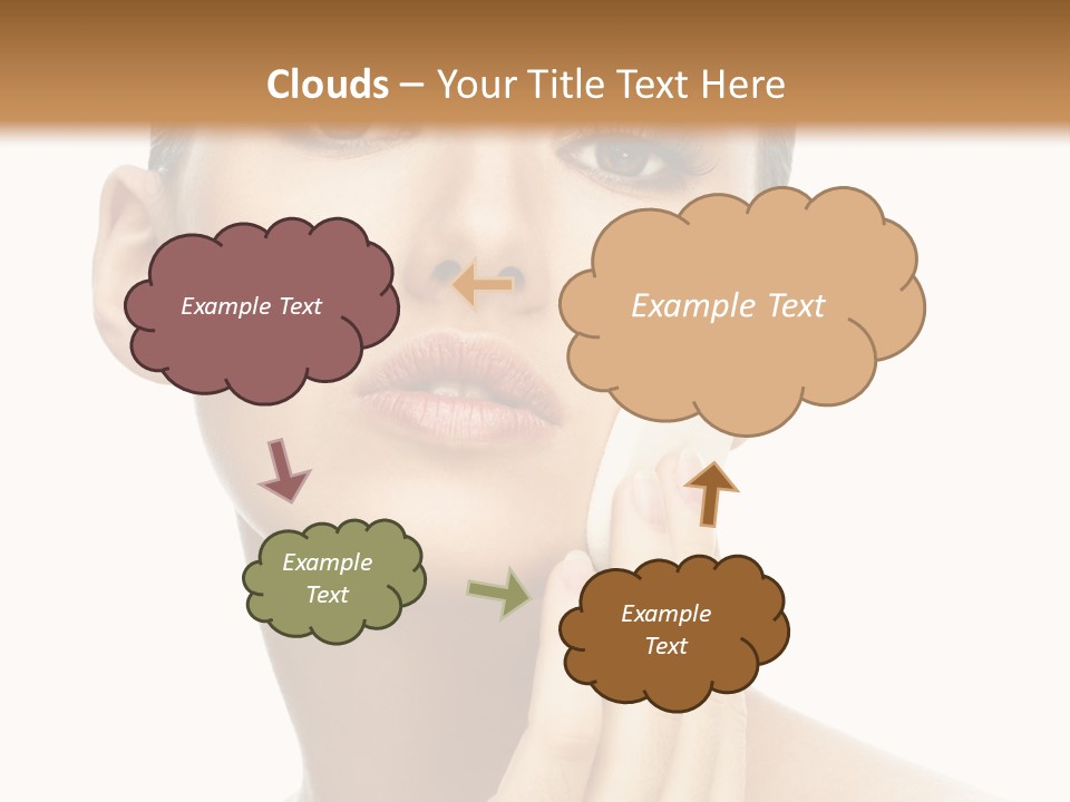 Beauty Closeup Caucasian PowerPoint Template