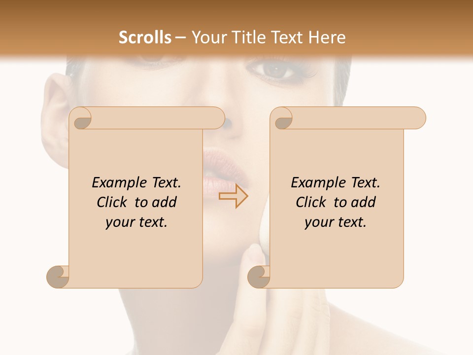 Beauty Closeup Caucasian PowerPoint Template