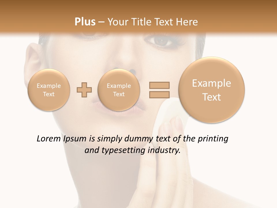 Beauty Closeup Caucasian PowerPoint Template