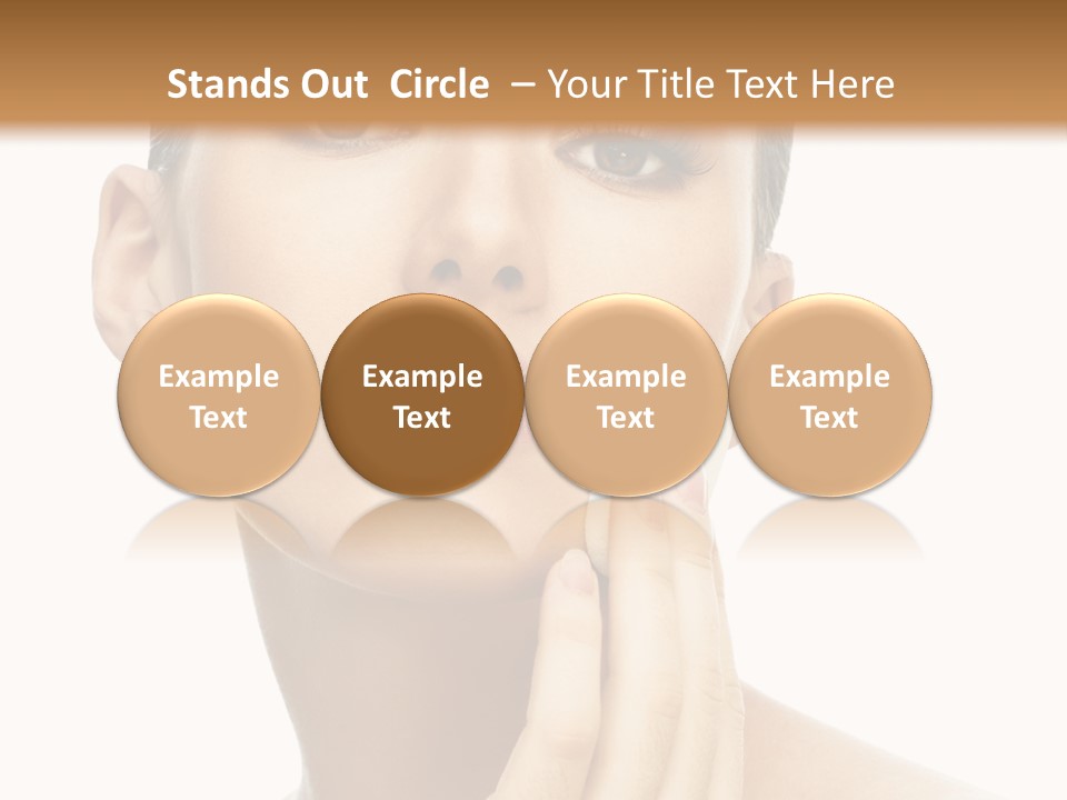Beauty Closeup Caucasian PowerPoint Template