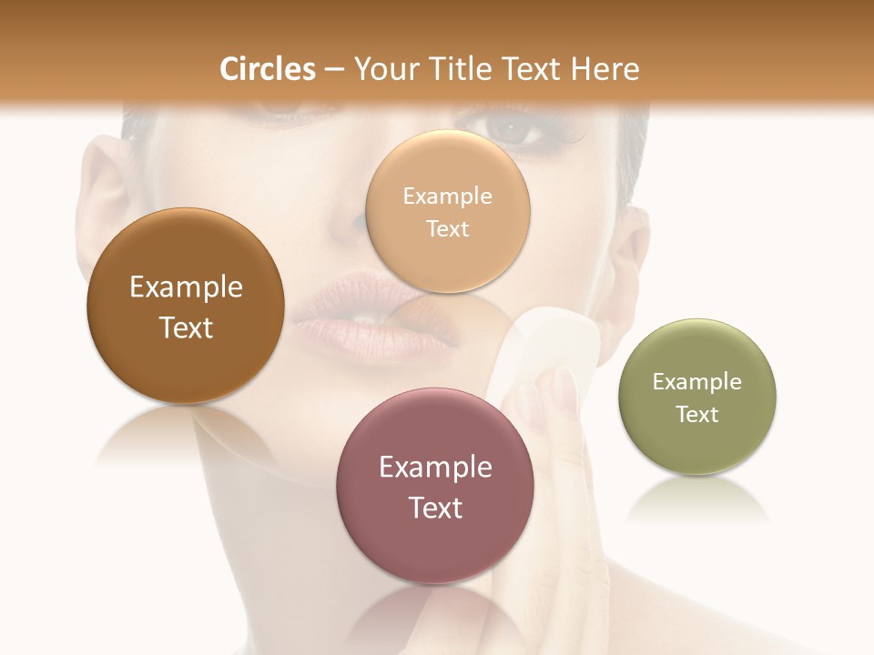 Beauty Closeup Caucasian PowerPoint Template