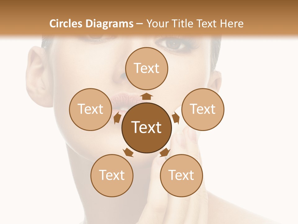 Beauty Closeup Caucasian PowerPoint Template